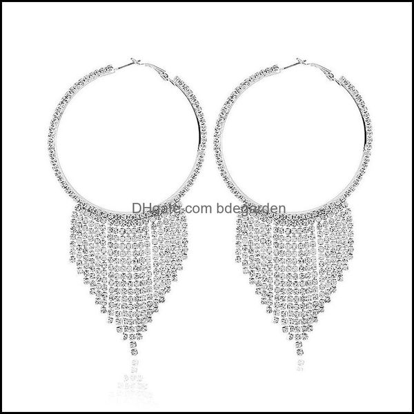 

charm earrings jewelry wholesale-and american fashion womens ring fringed water drill claw chain fl of dri dhksx, Golden