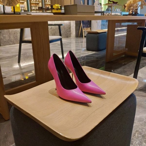 

2022 designer high heels womens shoes pointed buckle sandals summer shoes fashion increased leather production is worth owning size35-41, Black