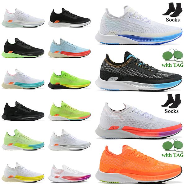 

wholesale 2022 women mens authentic zoomx running shoes black white green blue pn dust pink orange zoomes satreakfly proto trainers sports s, White;red