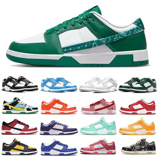 

green paisley running shoes panda low grey fog unc chunky dunky university red varsity green valentines day michigan trainer sneakers for