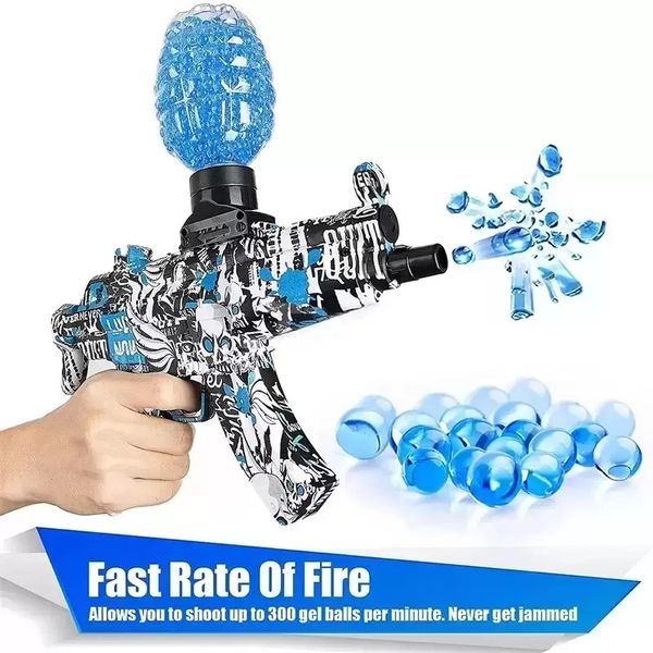 

mp5 electric graffiti gun gel ball shockwave toy gun model high speed burst splash balls shockwaves children's outdoor game role playin