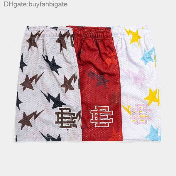 

summer mens fashion brand ee basic shorts eric emanuel casual mesh short newyork city skyline designers gym running fitness beach loose, White;black