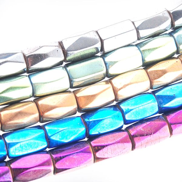 

wojiaer magnetic materials magnetic hematite stone beads 5x8mm for diy jewelry making necklace bracelet bl310, Black
