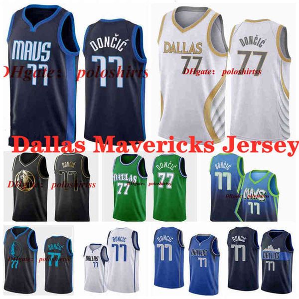 

college basketball wears dallas's mavericks's ncaa men kids youth 77 doncic basketball jerseys white black luka kristaps 6 porzing