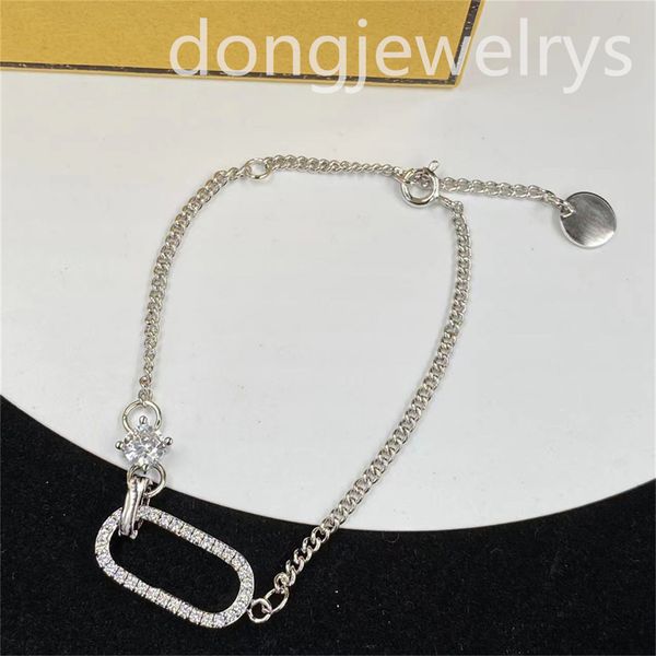 

womens designer anklet charm designer silver bracelet classic adjustable set with diamonds wedding jewelry dongjewelrys gift high end elegan, Golden;silver