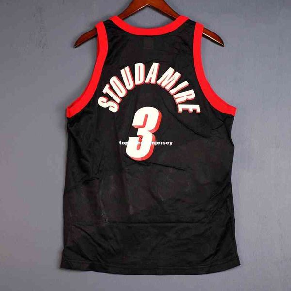 

100% stitched #3 damon stoudamire champion black jersey mens vest size xs-6xl stitched basketball jerseys ncaa