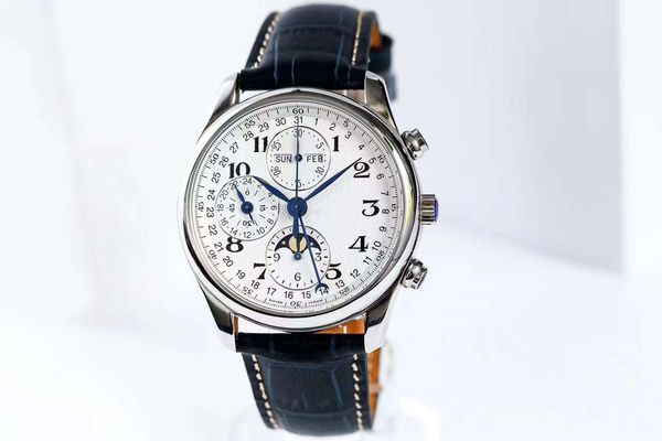 

men watch tw factory sapphire glass mirror fold buckle 2824 movement 316l fine steel 42mm, Slivery;brown