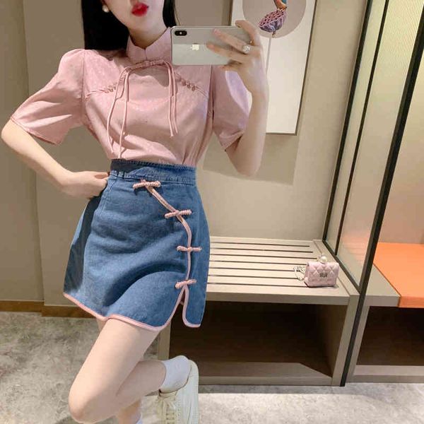

two piece dress summer style high-quality design sense national wear the royal sister's westernized street style and skirt suit wt97, White