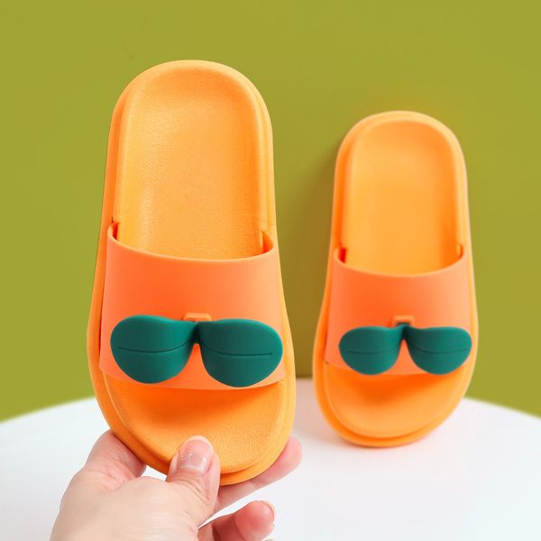 

slipper cute summer boy girls slippers cartoon bean sprouts indoor outdoor soft non-slip young children sandals for mother kids 8-8-57, White