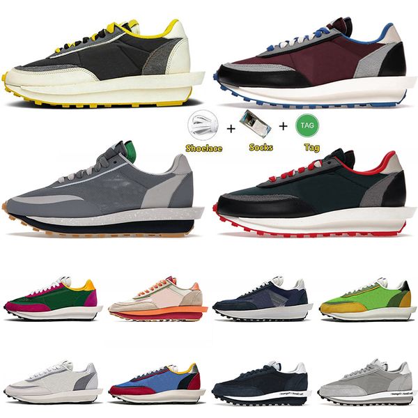 

2022 designer white black nylon vaporwaffle mens women running shoes ldv waffle bright citron cool grey fragment university red sports train
