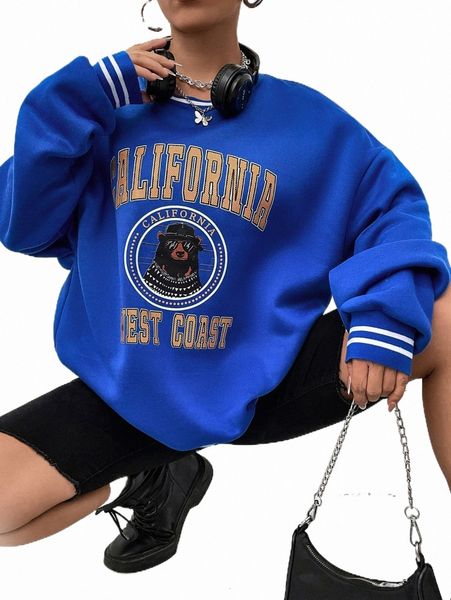 

letter graphic drop shoulder sweatshirt g7vj#, Black