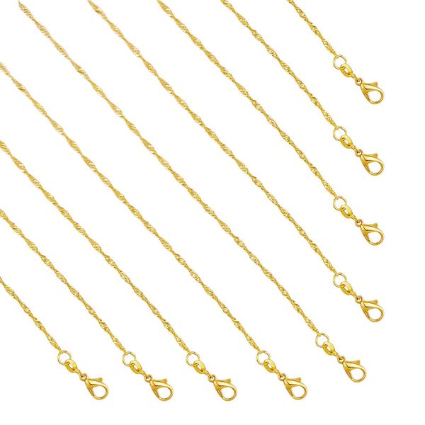 

45cm chain necklaces 14k gold plated necklaces for women jewelry, Silver