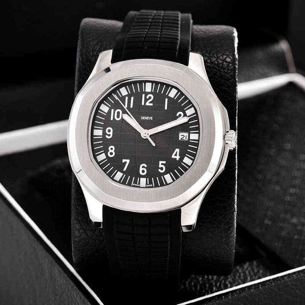 

huiya06 men's watch 2813 movement automatic mechanical watches 40mm rubber strap gold shell 5atm waterproof luminous wristwatches montr, Slivery;brown