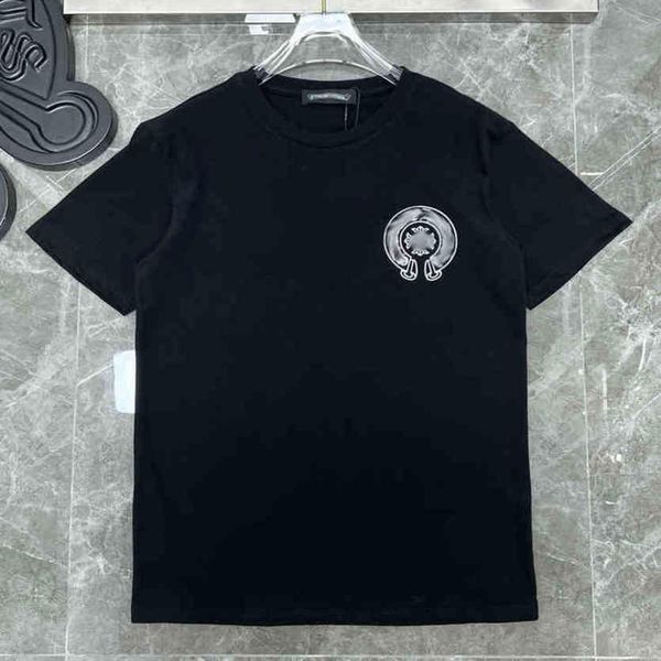 

mens summer luxury t shirts ch brand fashion men tees horseshoe cross designer tshirts loose women shirt classic man hip hop sweater sanskr, White;black