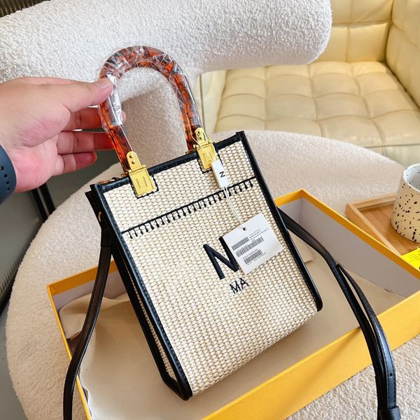 

designer totes womens luxurys shoulder bags fashion lafite straw plaited handbags purses large tote women crossbody shopping f bag 2208182d