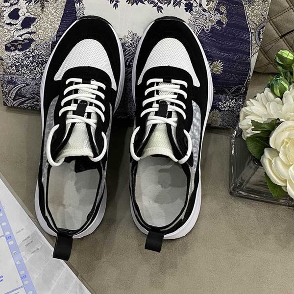 

2022 designers women b25 runner suede mesh running shoes black grey white oblique sneakers lady luxurys low lace up summer trainers outdoor