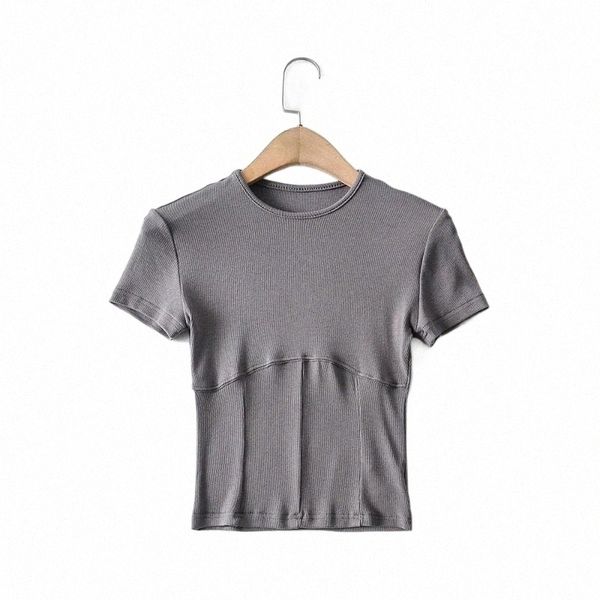 

woman three-dimensional stitching short-sleeved trend women's 2021 summer round neck short t-shirt outfit pullover 11ch#, White