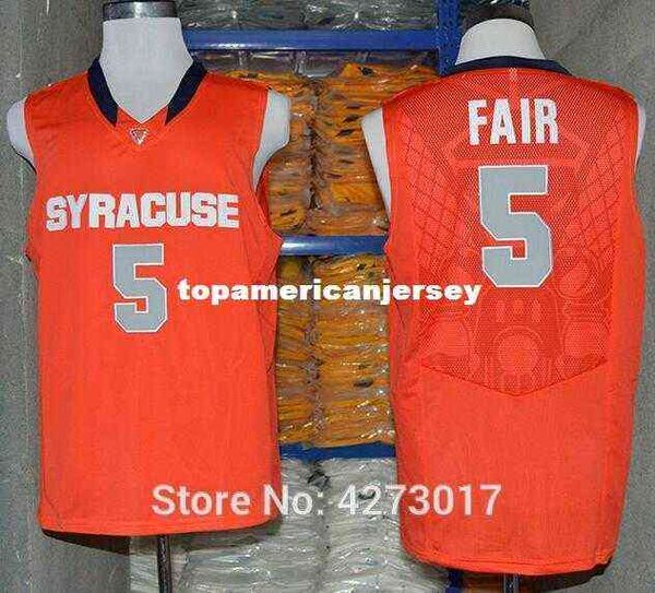 

mens 5 fair syracuse orange college jersey retro basketball jersey new material embroidery je ncaa, Black
