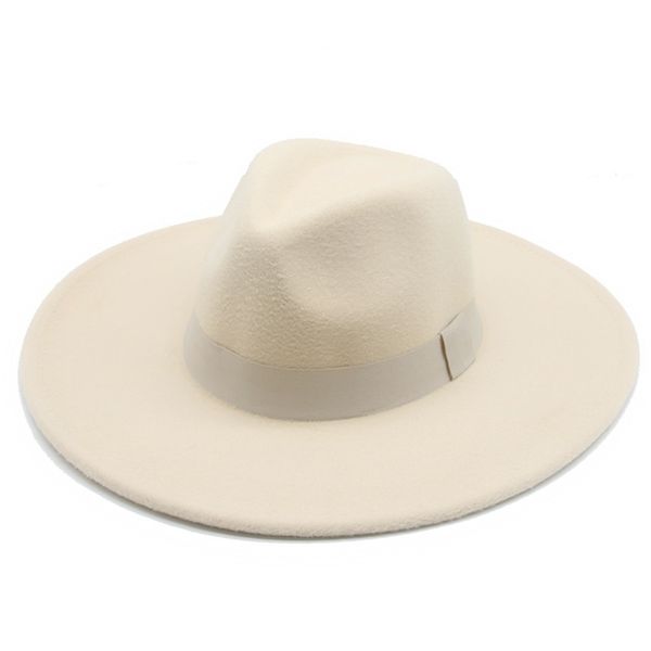 

fedora s for women 9.5cm wide brim dress caps felted panama church wedding ribbon band men hat sombreros de mujer 220810, Blue;gray