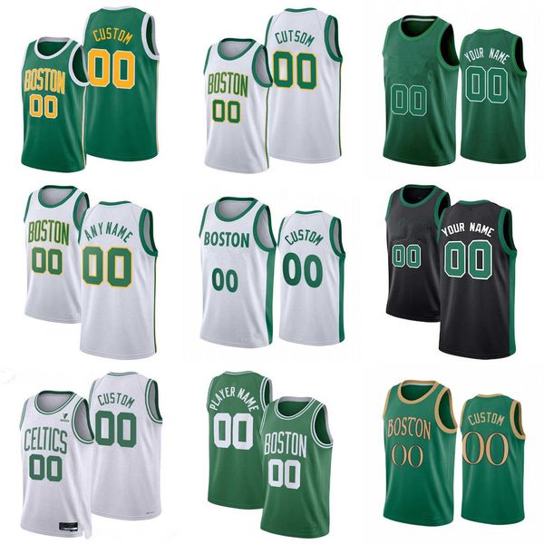 

75th custom men boston''celtics''13 enes kanter 9 romeo langford 26 aaron nesmith 20 jabari parker basketball jerseys, Black;red
