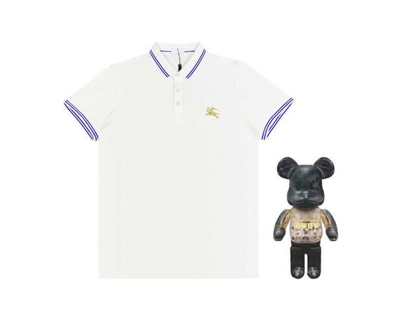 

22fw summer embroideried polo comfortable fabric style men women europe usa custom yarn dyed rib, White;black