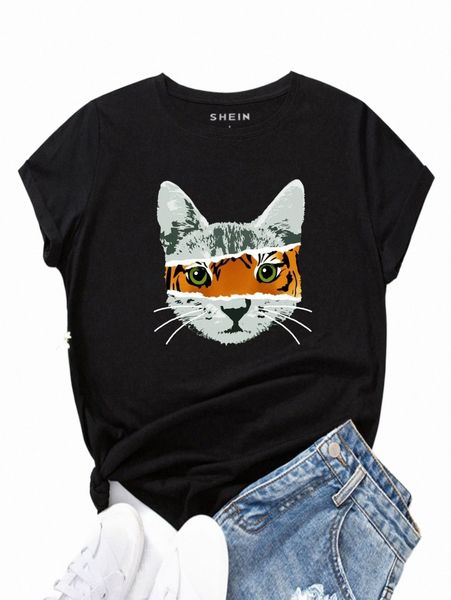 

animal print tee q5rg#, White