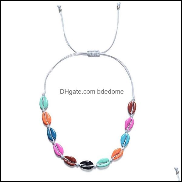 

chains handmade shell made of alloy material necklace adjustable boho rame women gift strand sh-0021 drop delivery 2021 jewel bdedome dhipt, Silver
