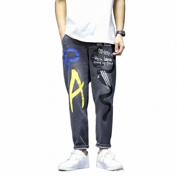 

men's pants fashion cargo korean style harajuku trend streetwear men casual elastic waist joggers clothing trousers h3ys#, Black