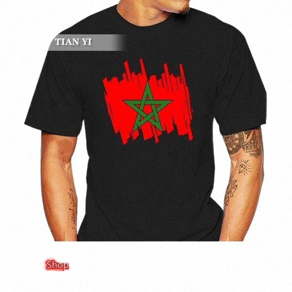 

men's t-shirts 100% cotton o-neck custom printed tshirt men t shirt morocco flag women t-shirt 20ma#, White;black