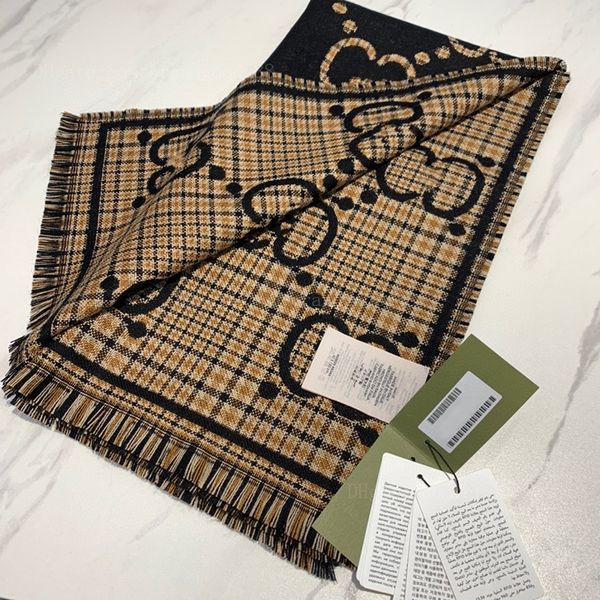 

luxury classic letter long scarf jacquard wool designer shawl for man winter lady scarves wholesale skin-friendly warm modeling versatile wo, Blue;gray