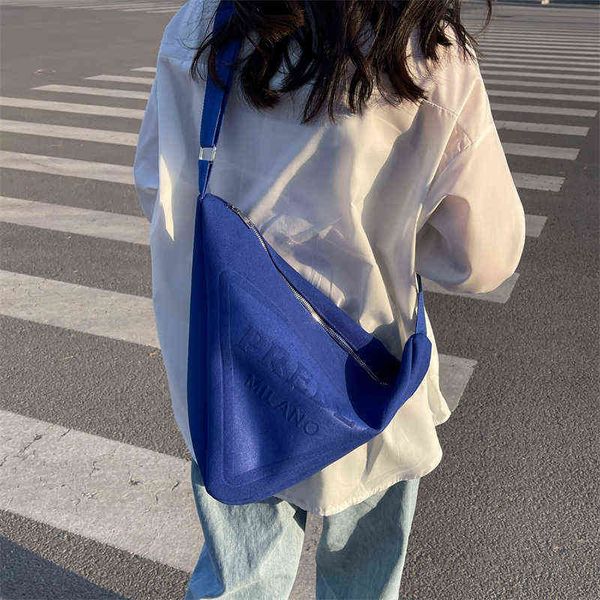 

purses style versatile casual letter canvas single shoulder messenger bag large capacity 2022 spring and summer new women's bag trend h