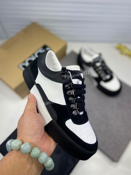 

2022 sneaker designers casual shoes grey technical mesh calfskin men sneakers vintage chunky runner shoe size38-45, Black