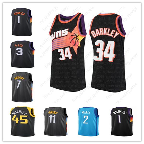 

stephen 30 curry men basketball jerseys deandre 22 ayton devin 1 booker steve 13 nash charles 34 barkley 2022 camisetas de baloncesto stitch, Black;red