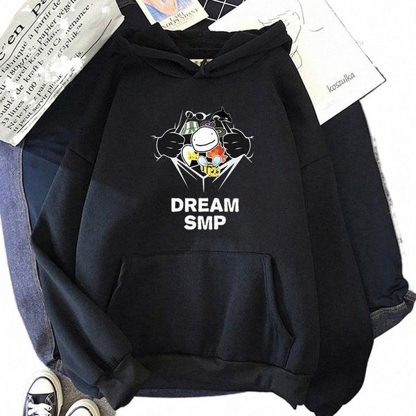 

men's hoodies & sweatshirts technoblade dreams smp printed high street hip-hop spring hoody kawaii style harajuku casual men/women clot, Black