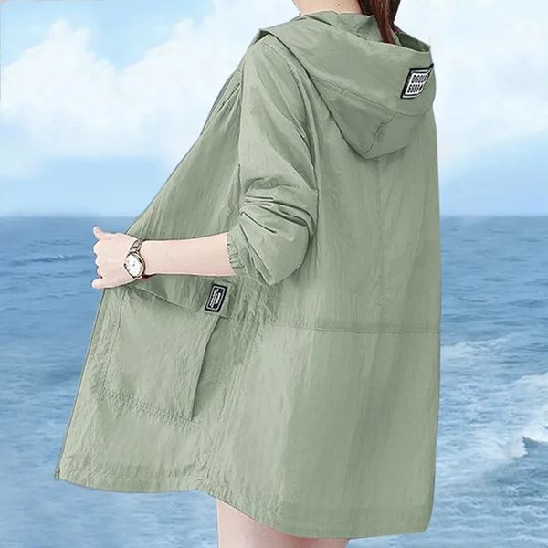 

fashion 6xl sun protection clothing women s summer korean anti purple line ultra thin breathable jacket mother loose 220818, Black;brown