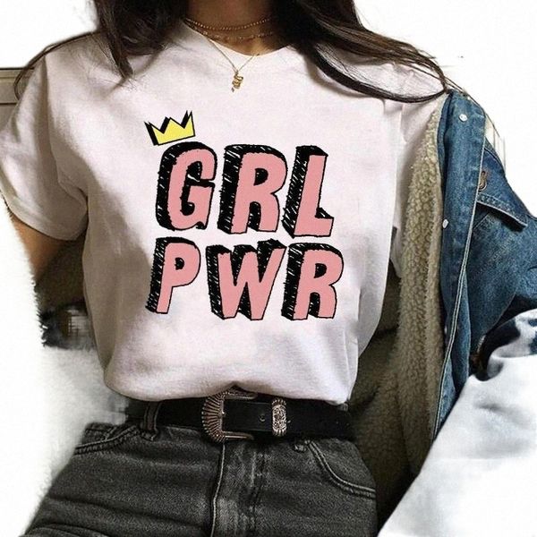 

women girl power crown clothing clothes womens lady t-shirt t shirt t-shirts feminist tees graphic female women's i6gi#, White