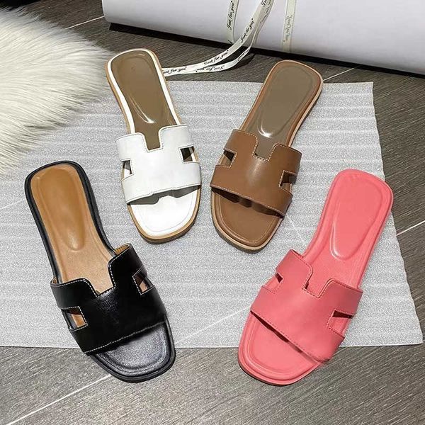 

summerwomen's slippers high qualty outdoor fashion flat casual sandasl classic designer all-match non-slip, Black