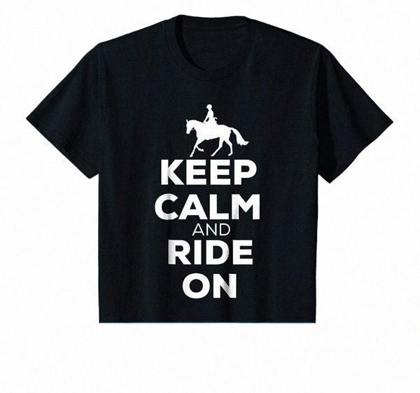 

men's t-shirts t shirts fashion clothing keep calm and ride on funny horse riding t-shirt p8hr#, White;black