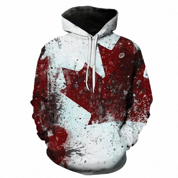 

men's hoodies & sweatshirts 2021 autumn and winter 3d red leaf maple printing fashion casual hoodie men women hip-hop sweatshirt street, Black