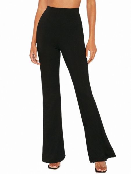 

tall high waist flare leg pants n4ra#, Black;white