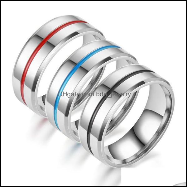 

band rings stainless steel ring for men fashion birthday gift party mens jewelry drop delivery 2021 bdejewelry dhdvl, Silver