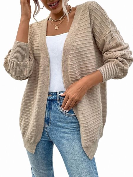 

ribbed knit drop shoulder duster cardigan i4ww#, White;black