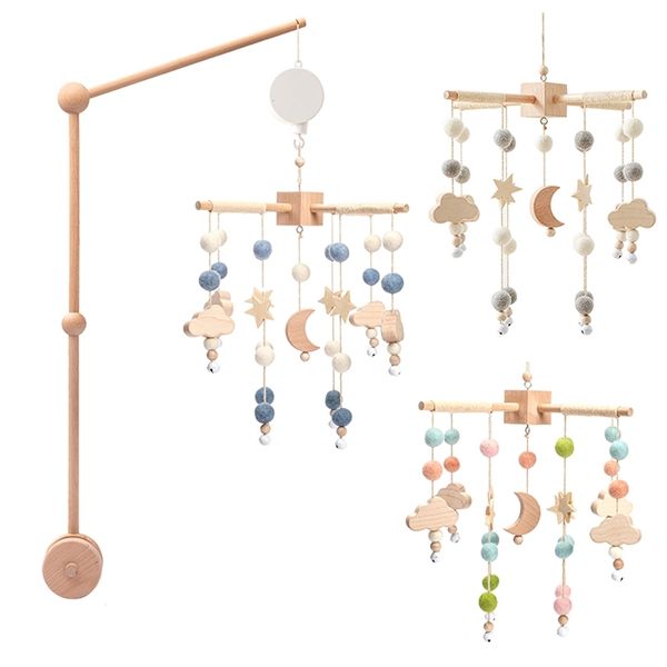 

baby rattle toy 012 months wooden mobile on the bed born music box bell hanging toys holder bracket infant crib boy 220818