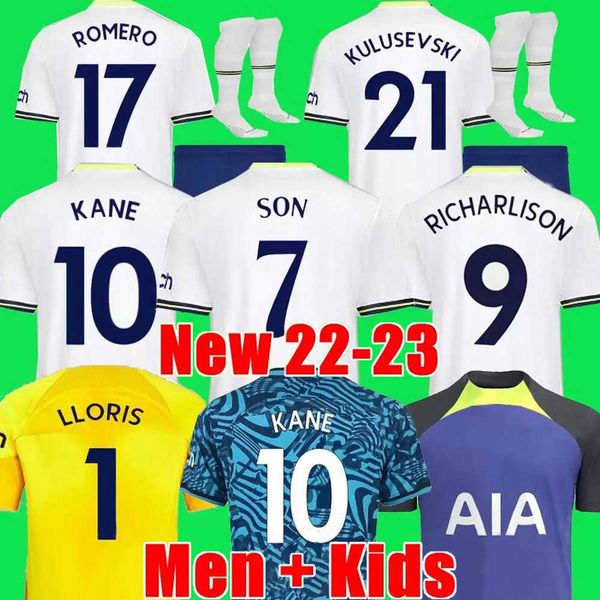 

22 23 dele son kane soccer jersey richarlison perisic hojbjerg bergwijn lo celso kulusevski 2022 2023 lucas bryan romero totten football, Black;yellow