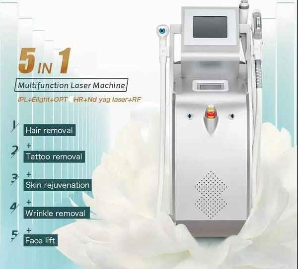 

3000000 s new bouble screen 5 in 1ipl laser hair removal system epilator exclusive opt tattoo/ acne/pigment/wrinkle/vascular remove skin rej, Black