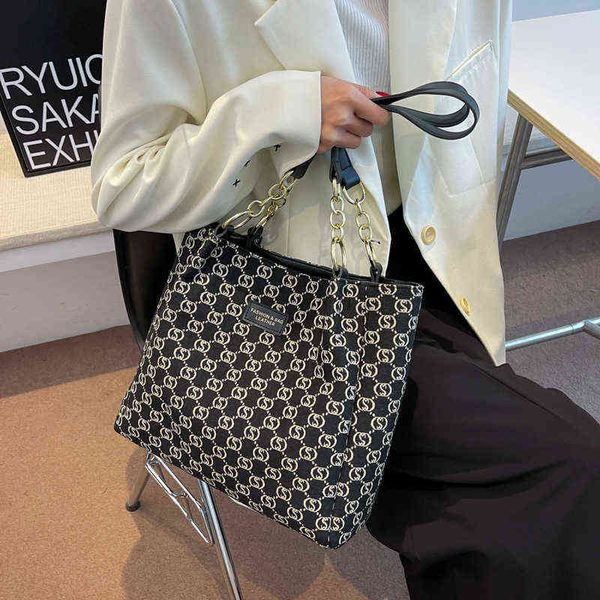 

purses popular bag autumn and winter women's large capacity 2022 new shoulder bag college student class tote handbags