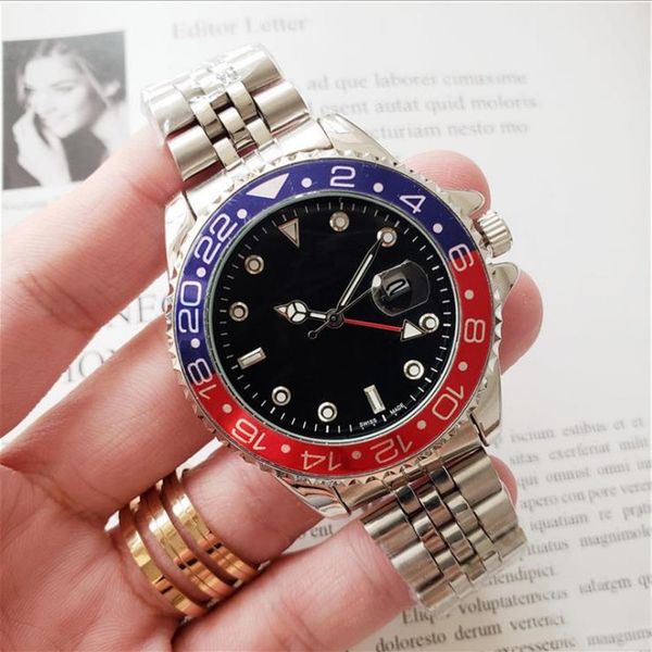 

2021 relogio masculino montre homme new brand mens designer watches tag quartz movement automatic day date watch men black wristwa253w, Slivery;brown