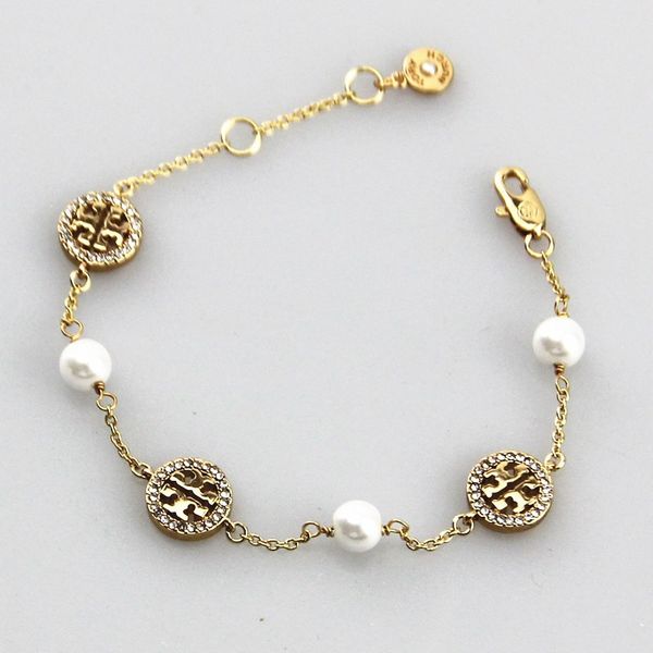 

fashion ol designer charm bracelets for women with shining crystal hollow round t brand luxury bracelet jewelry gift, Golden;silver