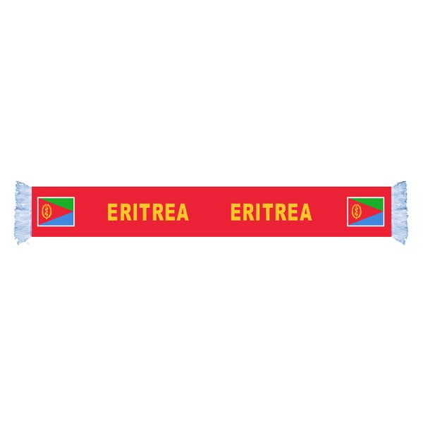 

eritrea flag factory supply good price polyester satin scarf country nation football games fans scarf also can be customized