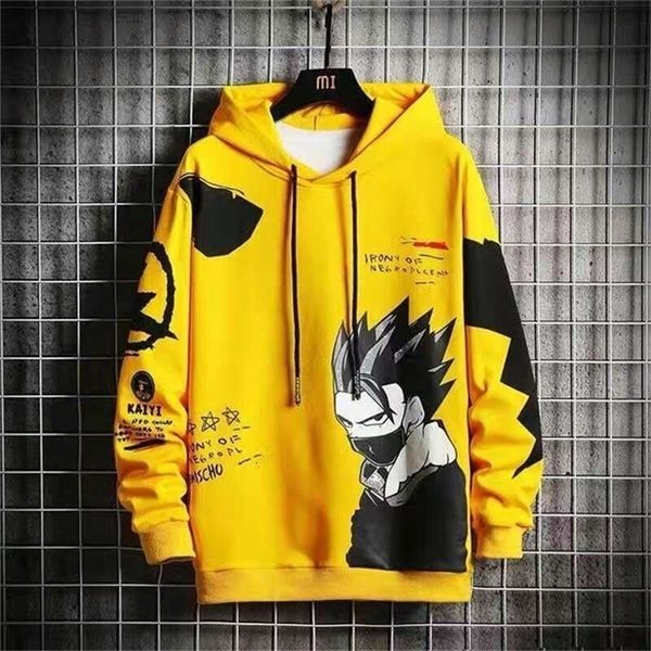 

casual men clothing fashion japan style hoodies streetwear harajuku sweatshirt hip hop long sleeve 220817, Black